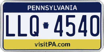 PA license plate LLQ4540