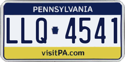 PA license plate LLQ4541