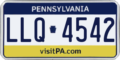 PA license plate LLQ4542