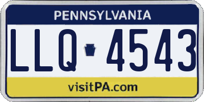 PA license plate LLQ4543