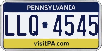 PA license plate LLQ4545