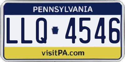 PA license plate LLQ4546