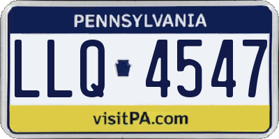 PA license plate LLQ4547