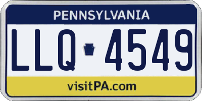 PA license plate LLQ4549