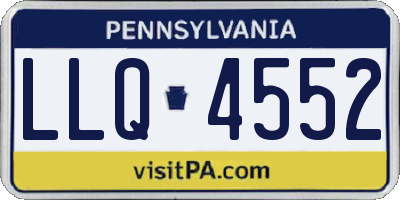 PA license plate LLQ4552