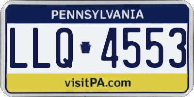 PA license plate LLQ4553