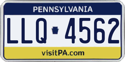 PA license plate LLQ4562
