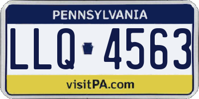PA license plate LLQ4563