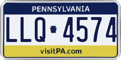 PA license plate LLQ4574