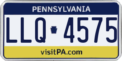 PA license plate LLQ4575