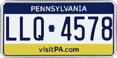 PA license plate LLQ4578