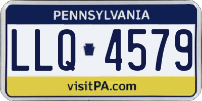 PA license plate LLQ4579