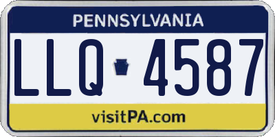 PA license plate LLQ4587