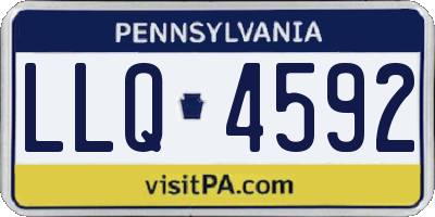 PA license plate LLQ4592