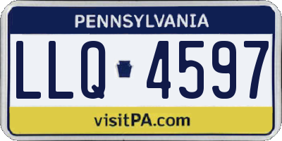 PA license plate LLQ4597