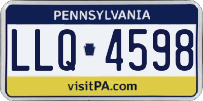 PA license plate LLQ4598