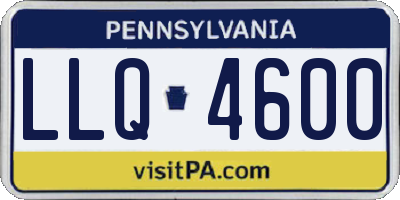 PA license plate LLQ4600