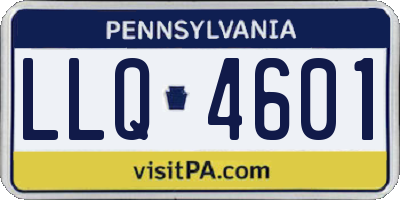 PA license plate LLQ4601
