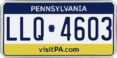 PA license plate LLQ4603