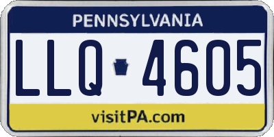 PA license plate LLQ4605