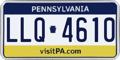 PA license plate LLQ4610