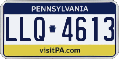 PA license plate LLQ4613