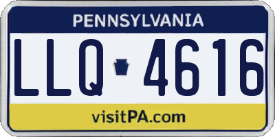 PA license plate LLQ4616