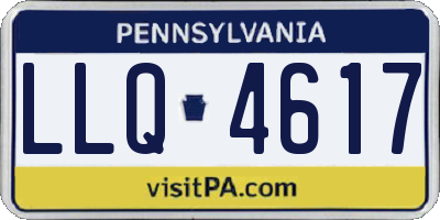 PA license plate LLQ4617