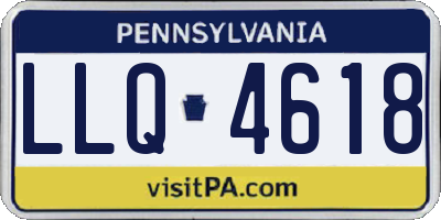 PA license plate LLQ4618
