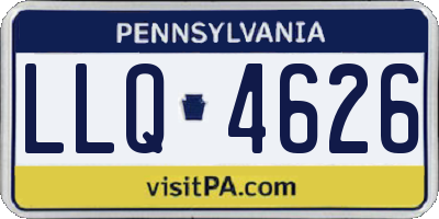 PA license plate LLQ4626