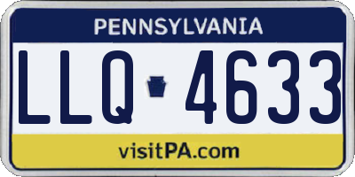 PA license plate LLQ4633