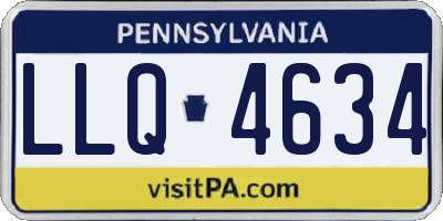 PA license plate LLQ4634