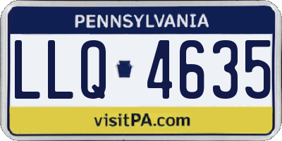 PA license plate LLQ4635