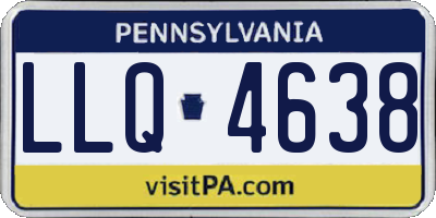 PA license plate LLQ4638