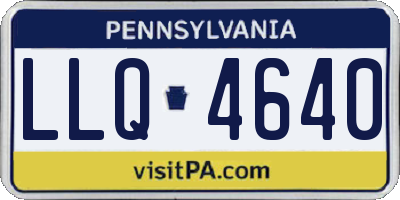 PA license plate LLQ4640