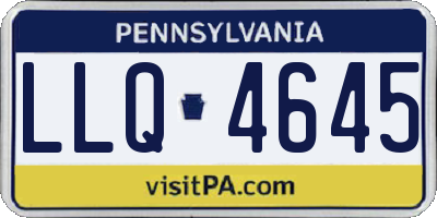 PA license plate LLQ4645
