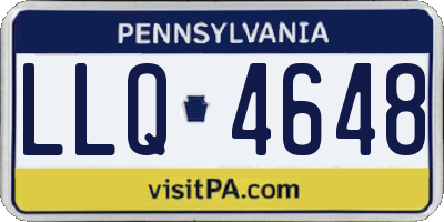 PA license plate LLQ4648