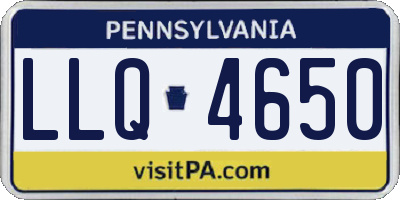 PA license plate LLQ4650