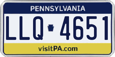 PA license plate LLQ4651