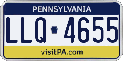 PA license plate LLQ4655