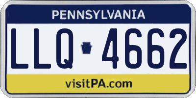 PA license plate LLQ4662