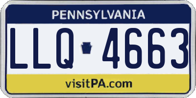 PA license plate LLQ4663