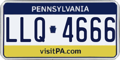 PA license plate LLQ4666