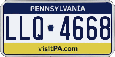PA license plate LLQ4668