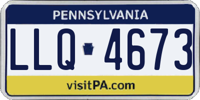 PA license plate LLQ4673