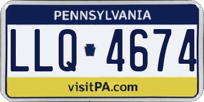 PA license plate LLQ4674