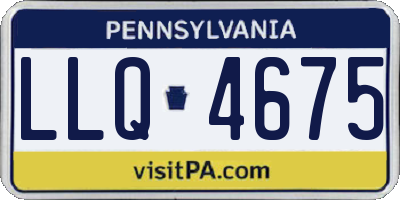 PA license plate LLQ4675