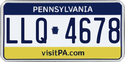 PA license plate LLQ4678