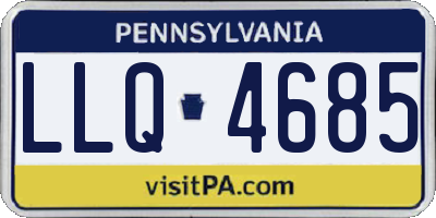 PA license plate LLQ4685