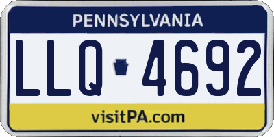 PA license plate LLQ4692
